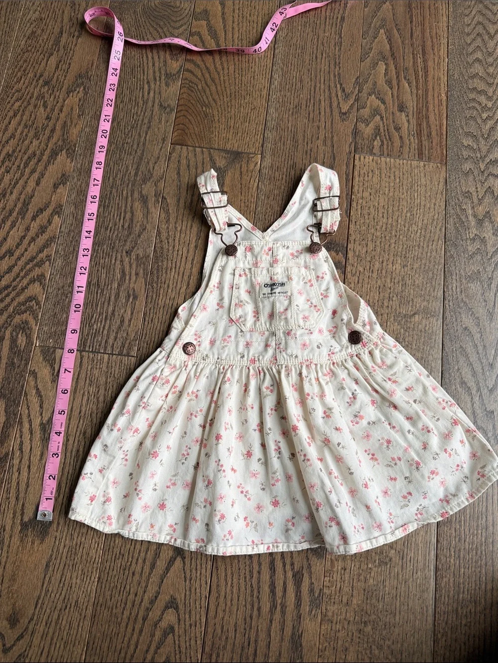 OshKosh B'gosh Cream Dress with Pink Floral Print